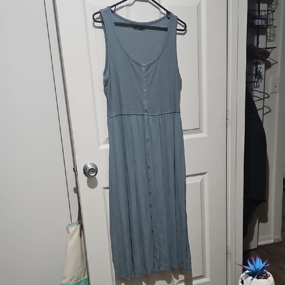 Frye‎ Sleeveless Blue Midi Dress Size Large